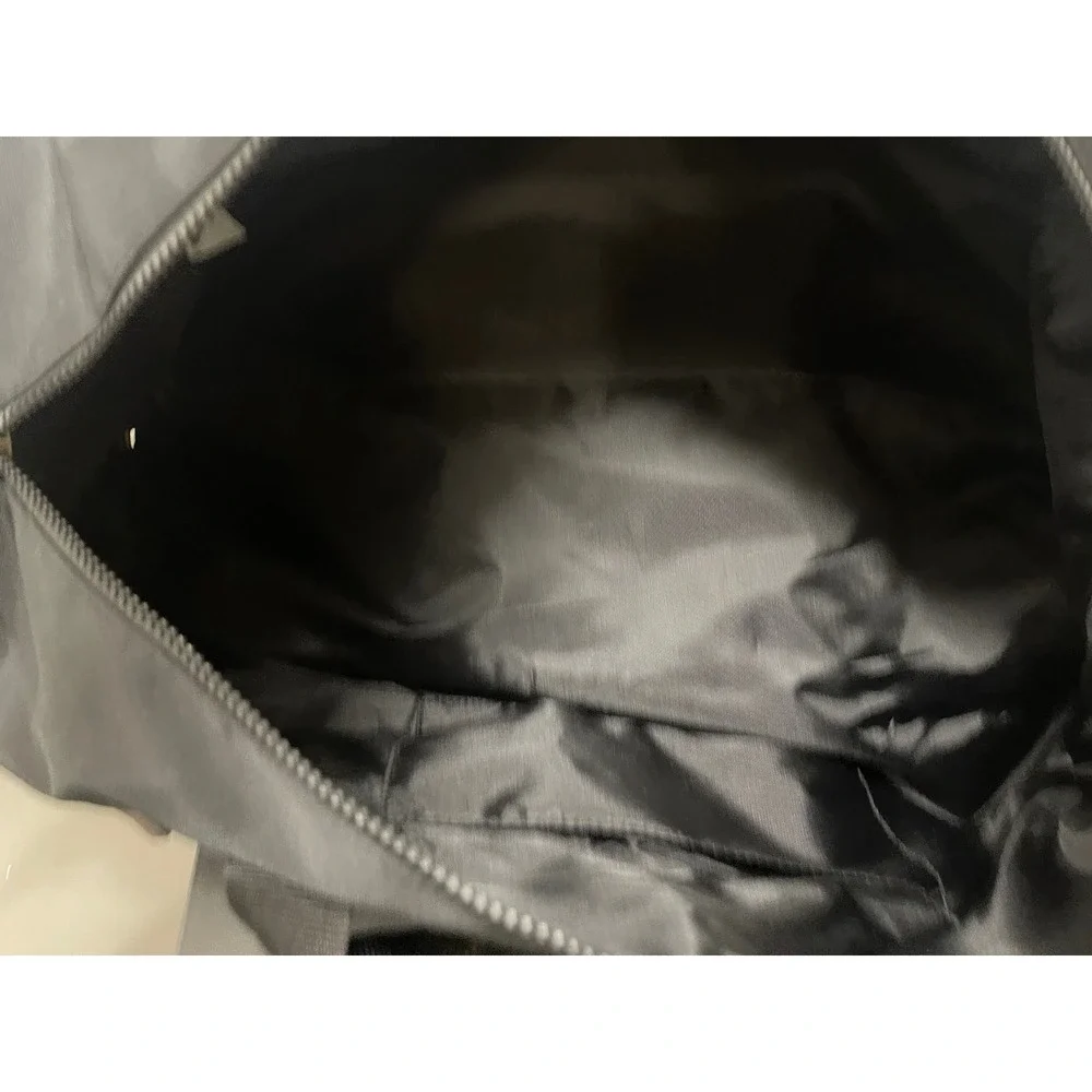 Goodfellow & Co Black Canvas Duffel Bag Weekend Travel Gym Bag Brass Hardware
